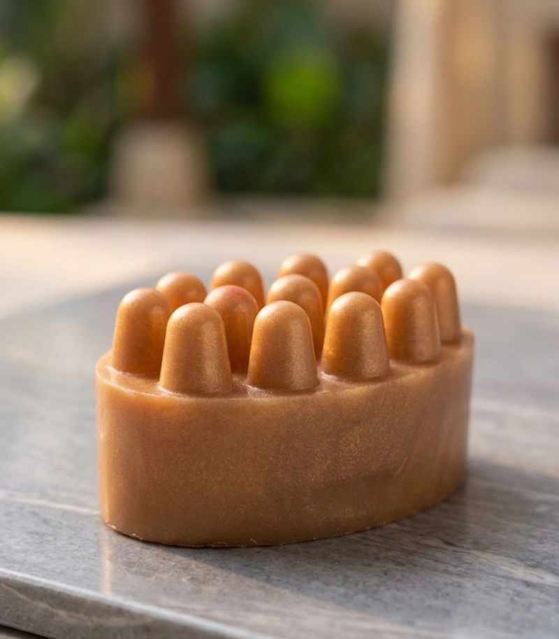 Foto principal — Sabonete Massageador de Argila Branca, Dolomita e Manteiga de Karité (100g)